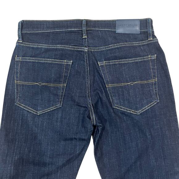 Lucky Brand Mens 105 Slim Jeans Size 32/32 Taper Dark Wash Denim Classic Basic - Picture 8 of 9
